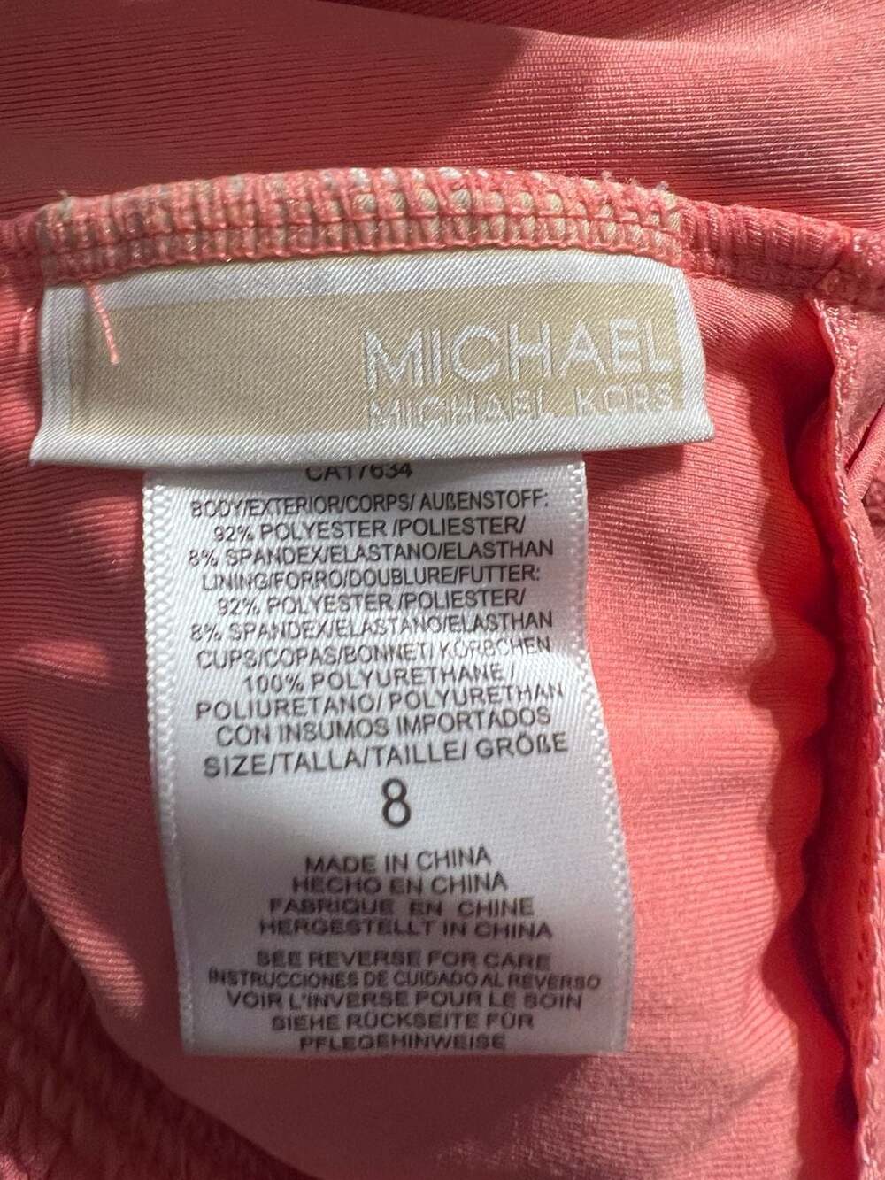 Michael Kors SANGRIA Logo One-Piece Swimsuit, US 8 - Picture 7 of 7